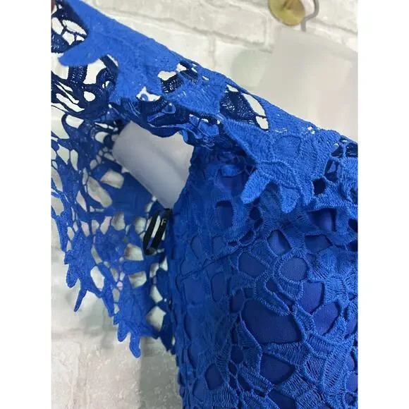NWT Lulu’s Blue Lace Dress - Picture 6 of 14